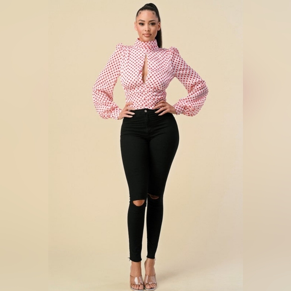 Chiffon Polka Dot Top - Picture 5 of 7